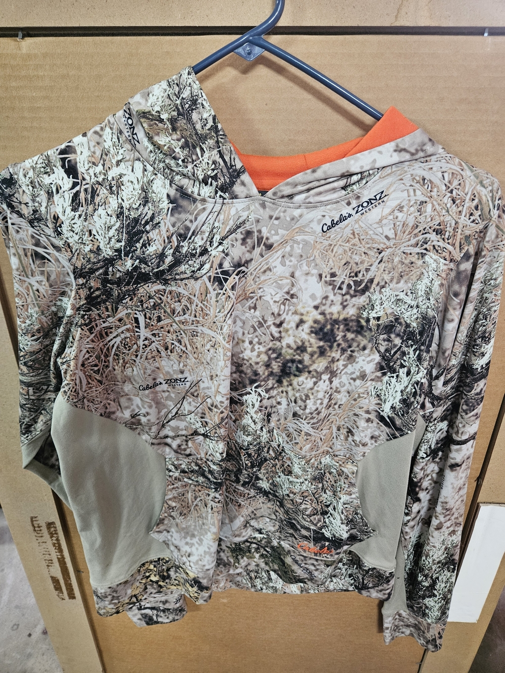 Cabela's Realtree Camouflage Hoodie with Orange Lining